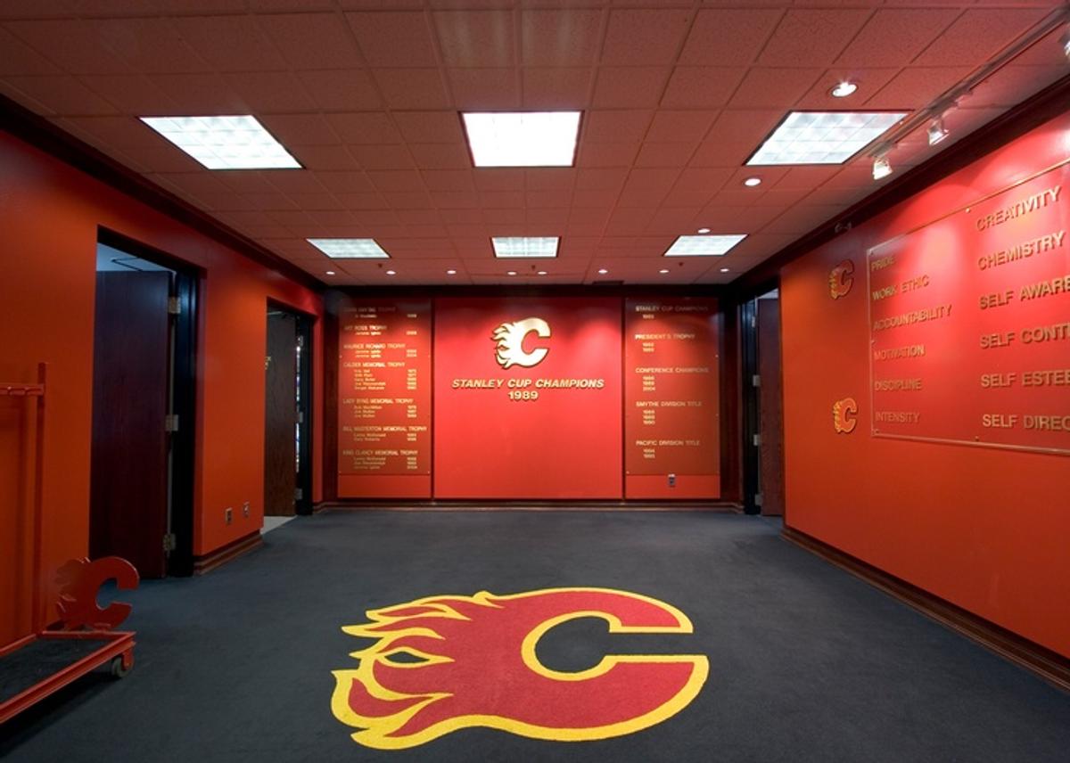 Calgary Flames' dressing room