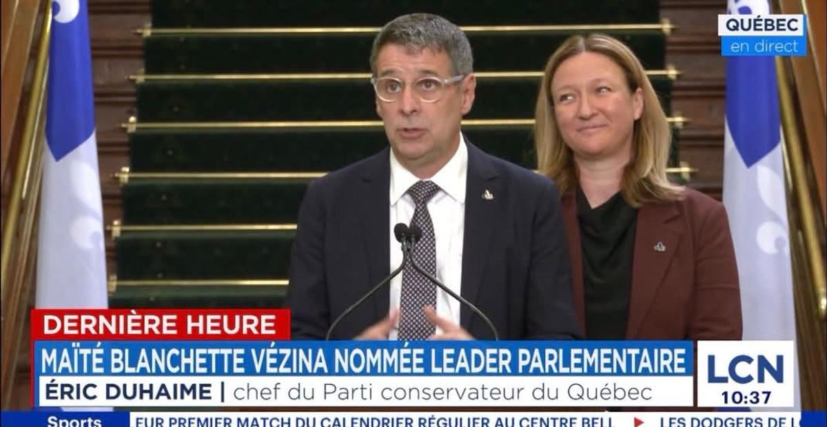 Éric Duhaime et Maïté Blanchette Vézina