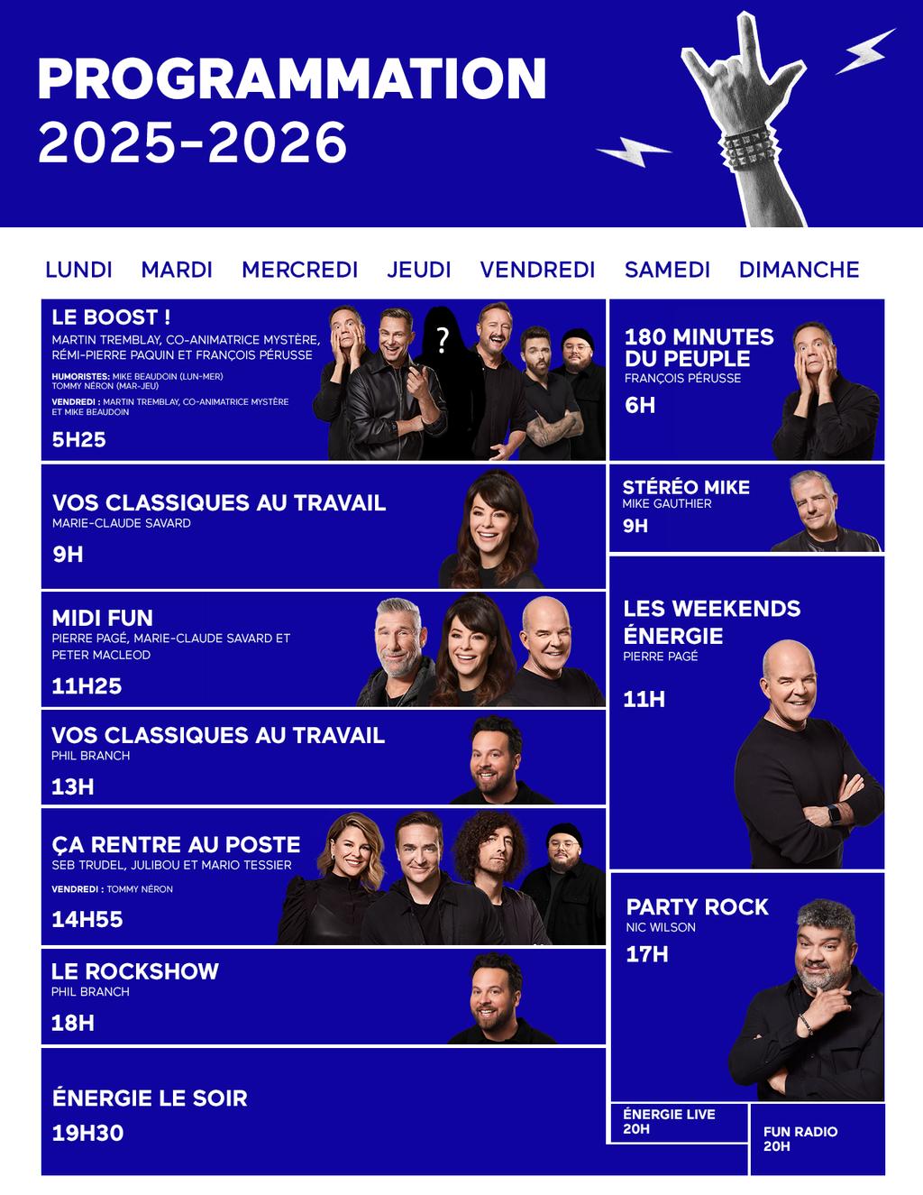 Horaire Énergie 2025-2026
