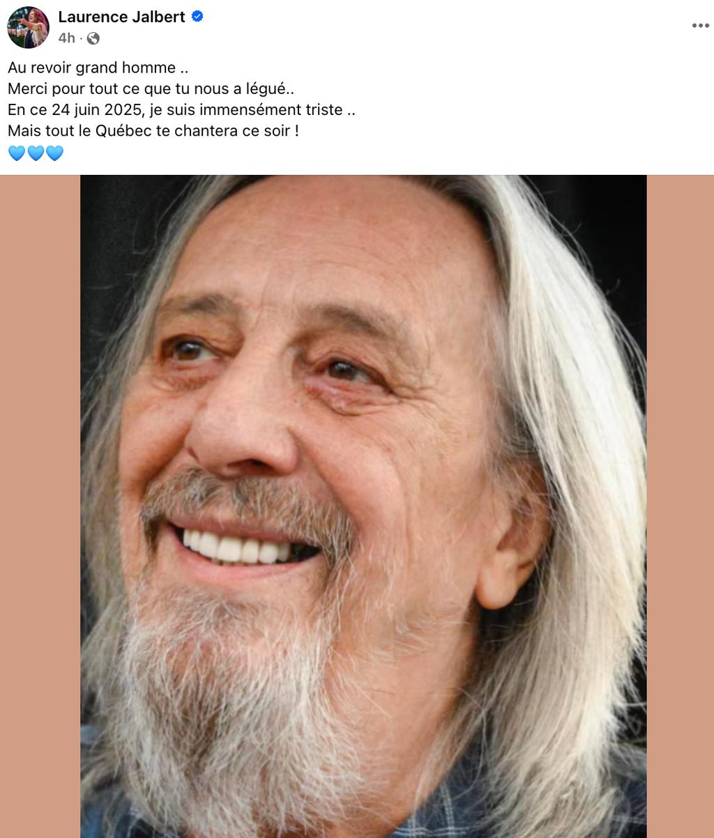 Laurence Jalbert s'exprime après le décès de Serge Fiori