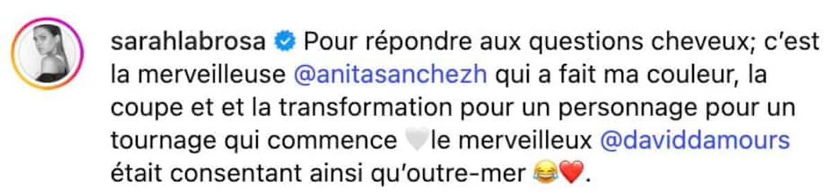 Capture d'écran Instagram