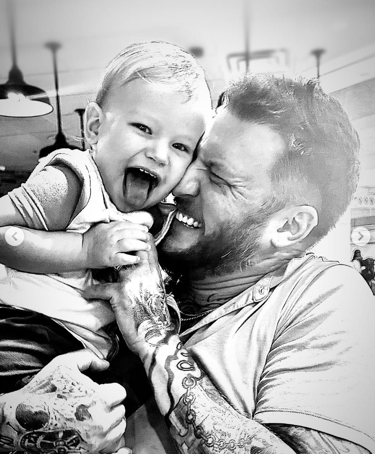 Mathieu Baron et son fils Cooper