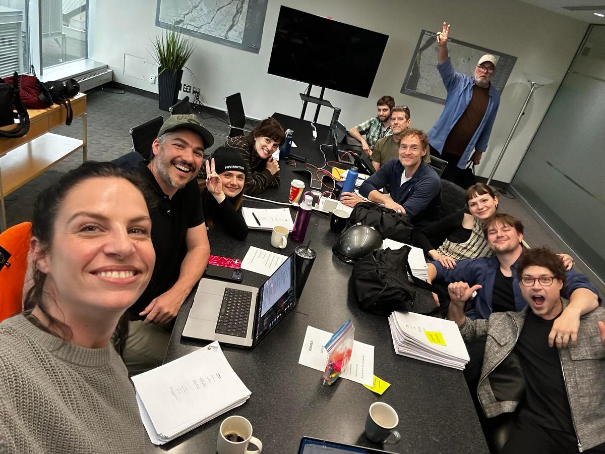 Marie-Lyne Joncas et certains comédiens de Dumas 