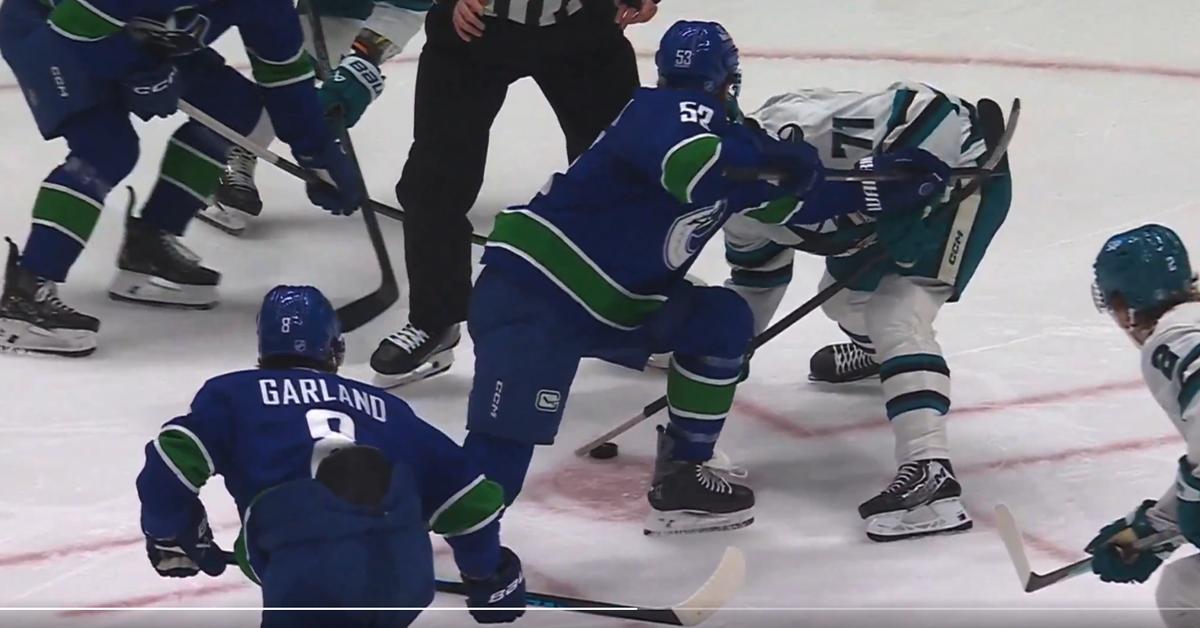 Celebrini Faceoff