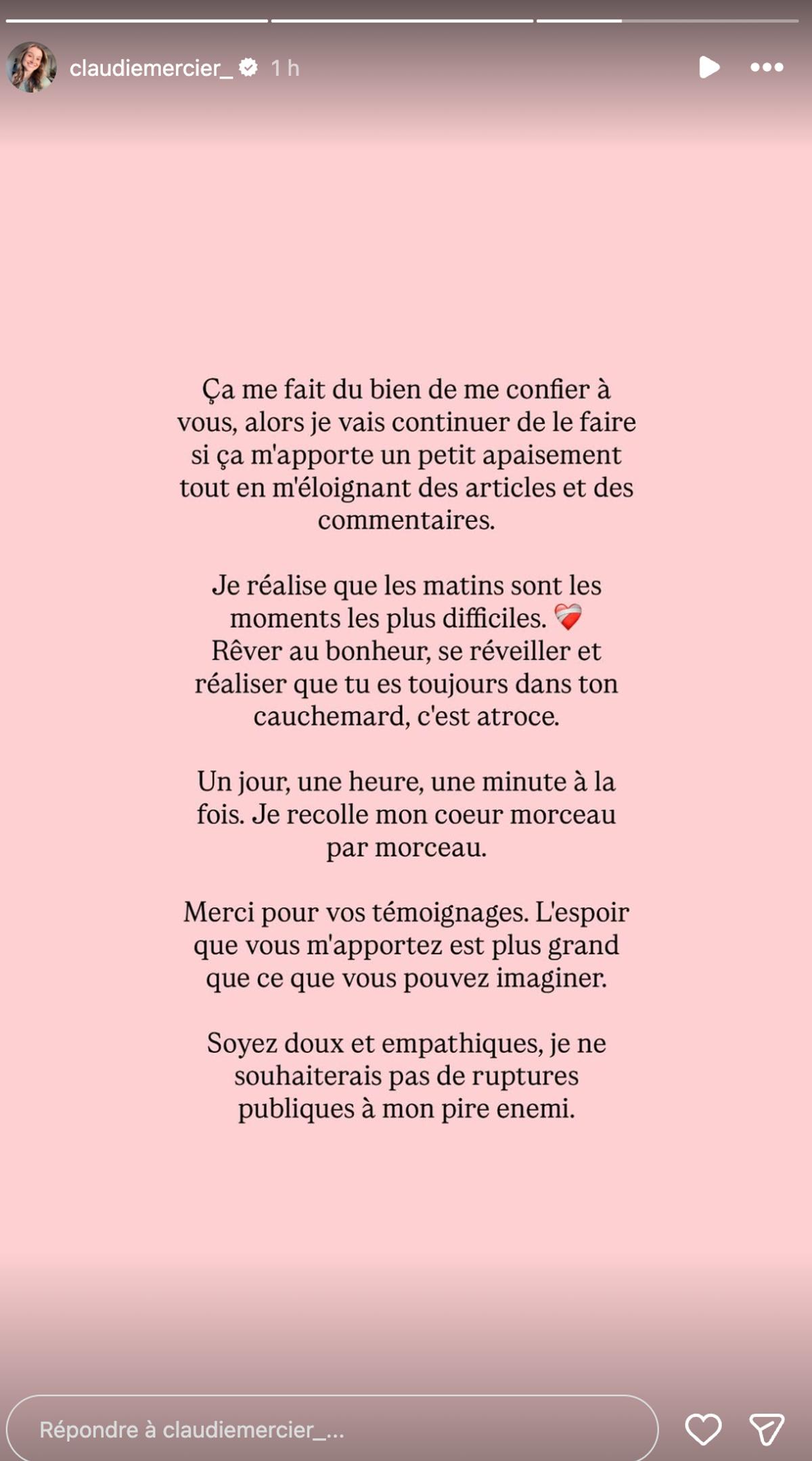 Claudie Mercier lance un important message à la population