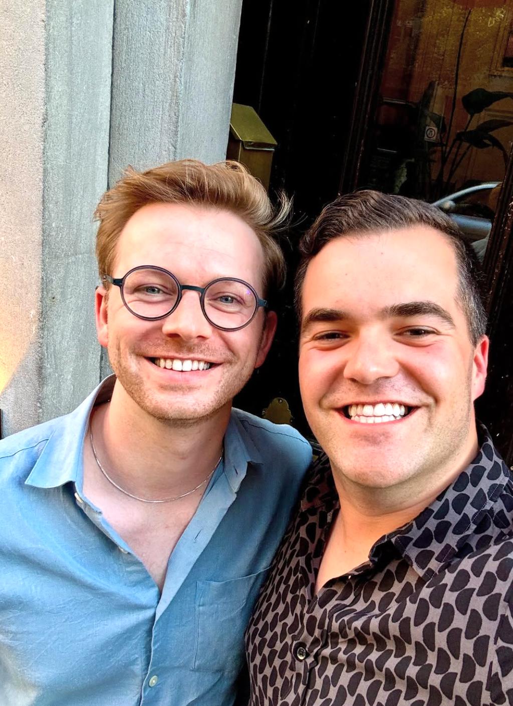 Simon Philibert et son amoureux Charles-Olivier