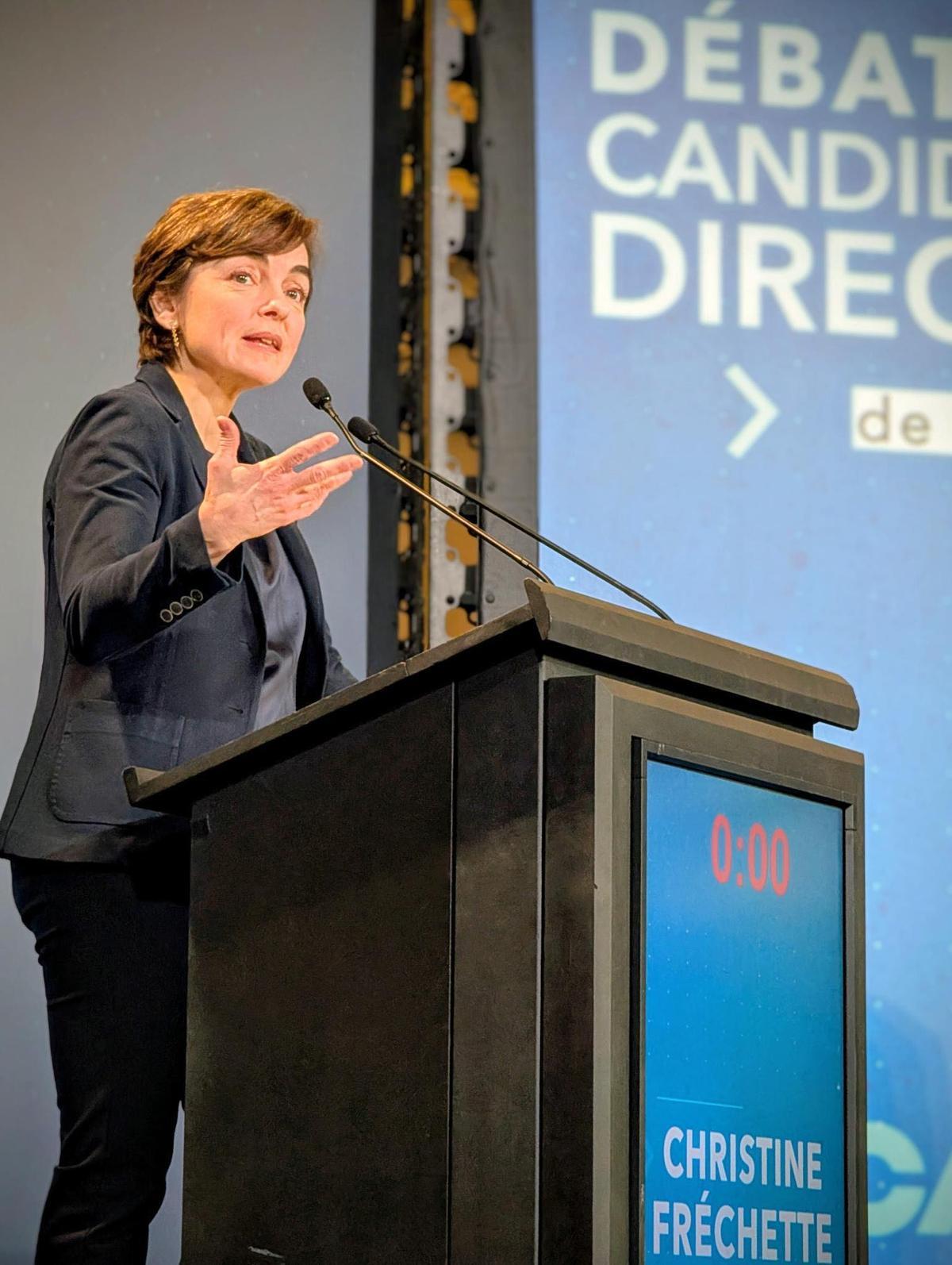 Christine Fréchette lors de son arrivée en politique