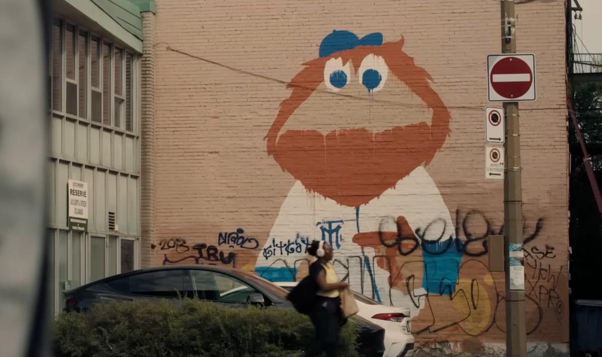 Youppi sur une murale à Montréal