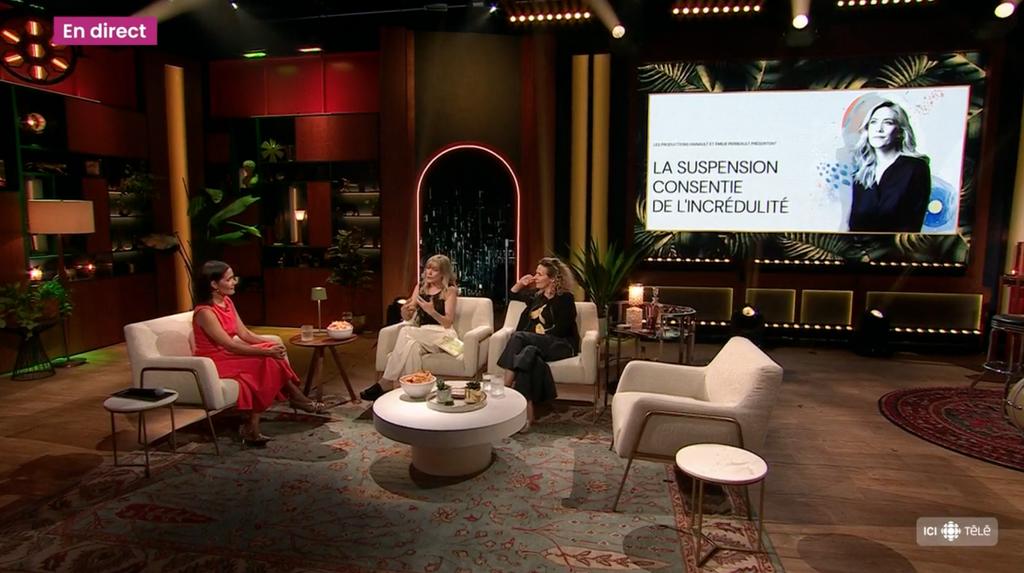 Sophie Fouron à sa première à l'animation de Bonsoir Bonsoir