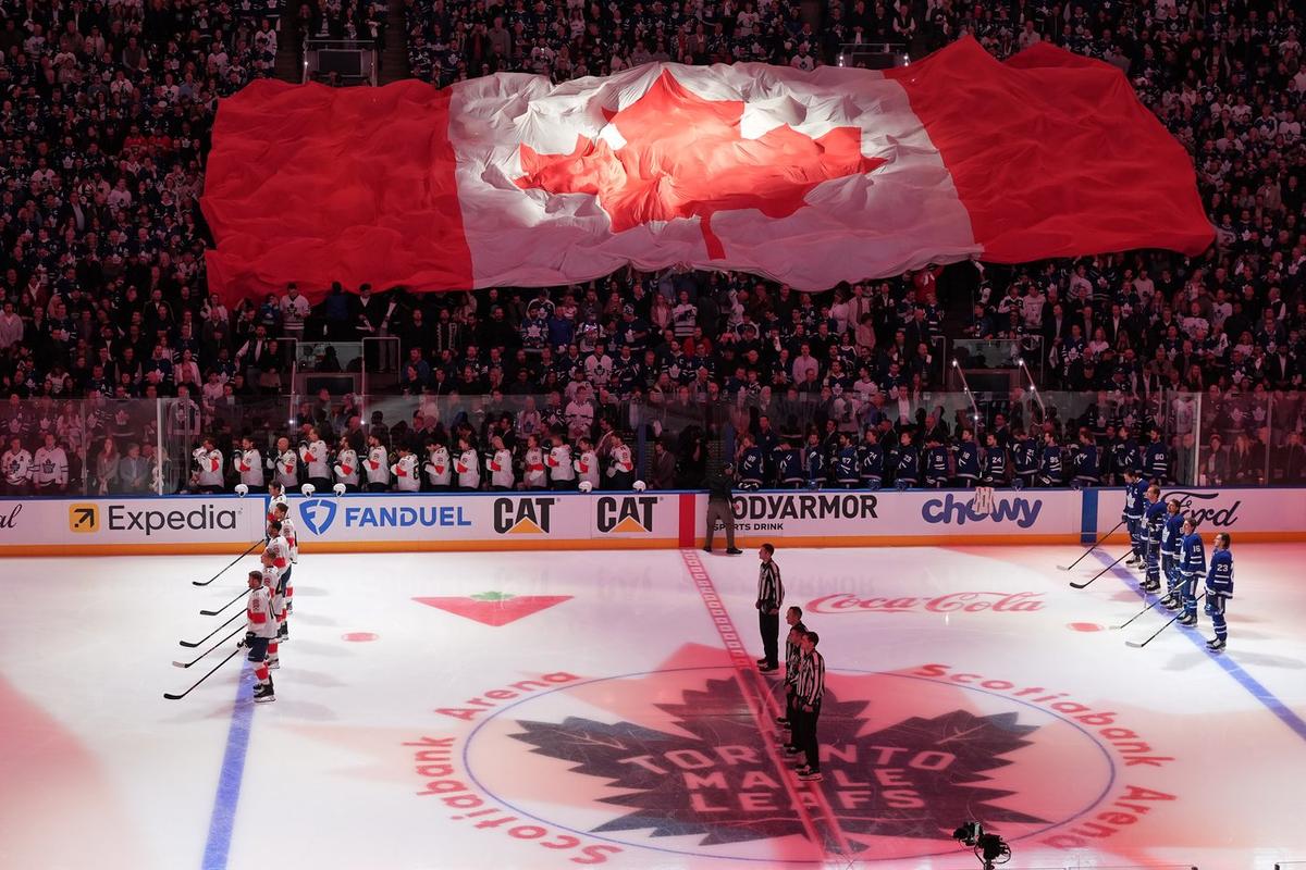 Canada Flag at Toronto Maple Leafs game