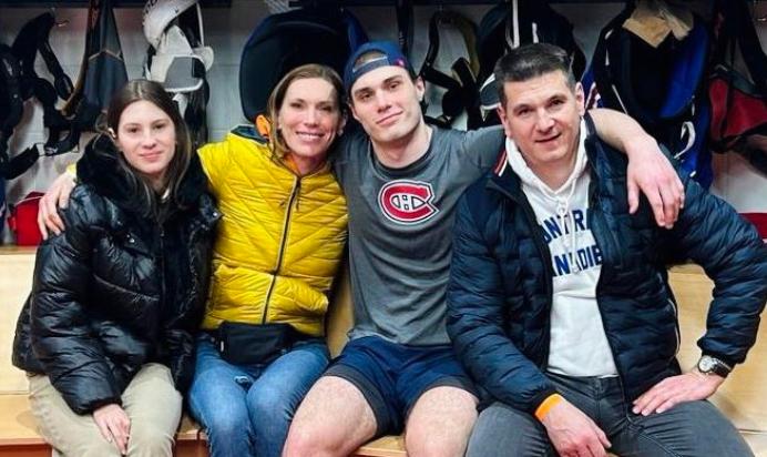 Juraj Slafkovsky et sa famille