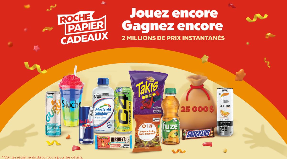 Couche-Tard annonce le retour de Roche, Papier, Cadeaux