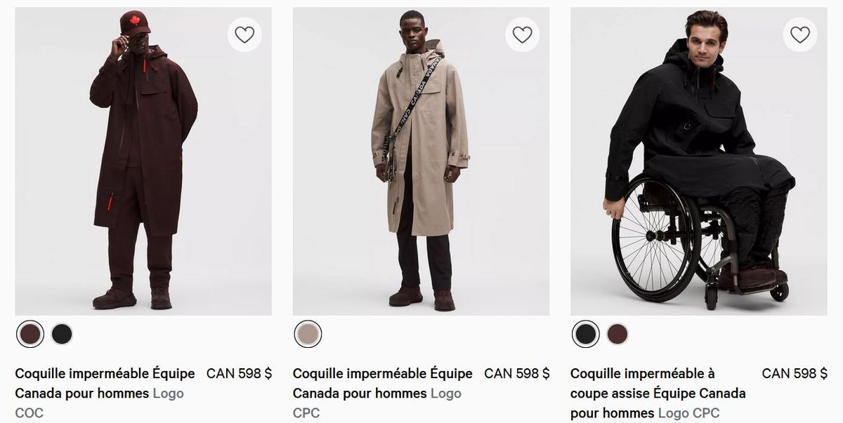 Capture d'écran - lululemon