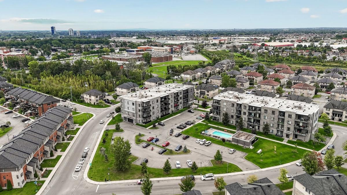 Vue aérienne du quartier résidentiel