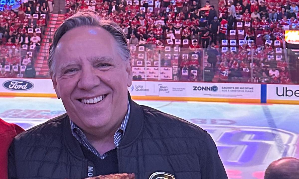 François Legault au Centre Bell