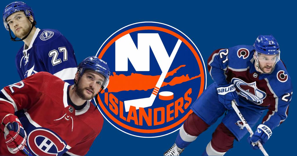 Jonathan Drouin (Tampa, Montréal et Colorado) avec logo Islanders