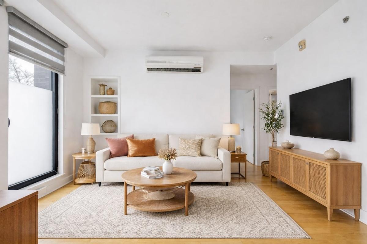 Le salon, confortable et lumineux