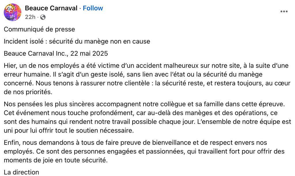 Message de Beauce Carnaval