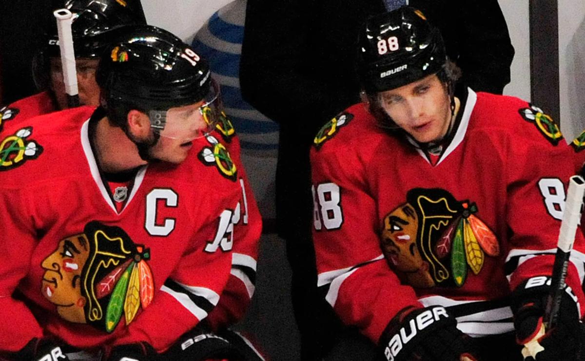 Jonathan Toews et Patrick Kane