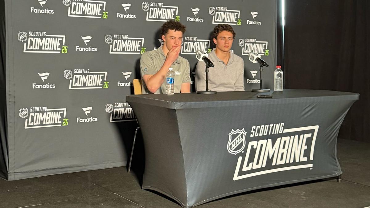 Caleb Malhotra at NHL Combine. 