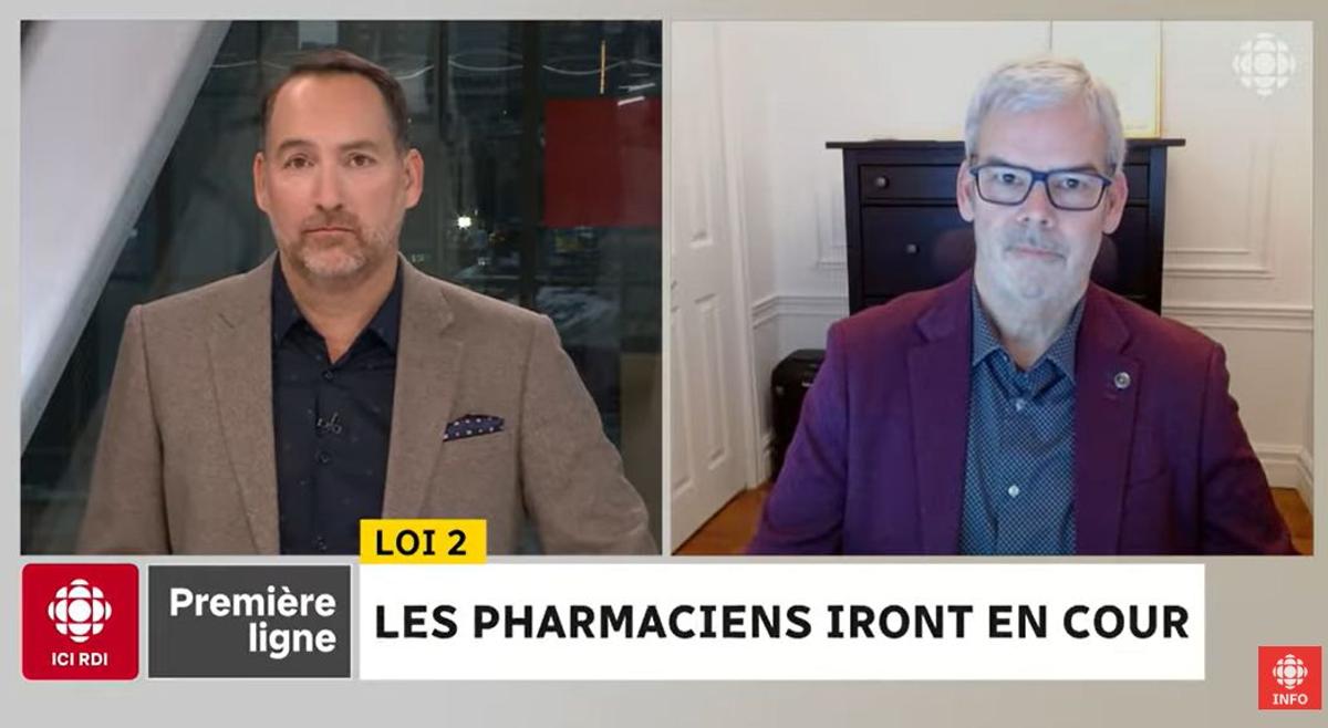 Capture vidéo YouTube - Radio-Canada Info, Benoît Morin, président de l’Association québécoise des pharmaciens propriétaires en entrevue