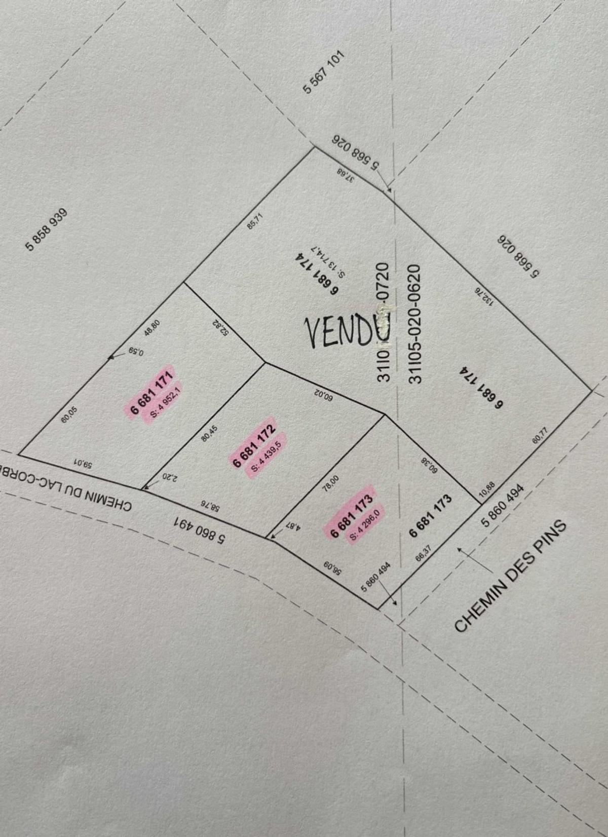 Vue détaillée du plan des lots