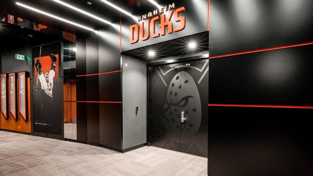 Ducks' dressing room. 