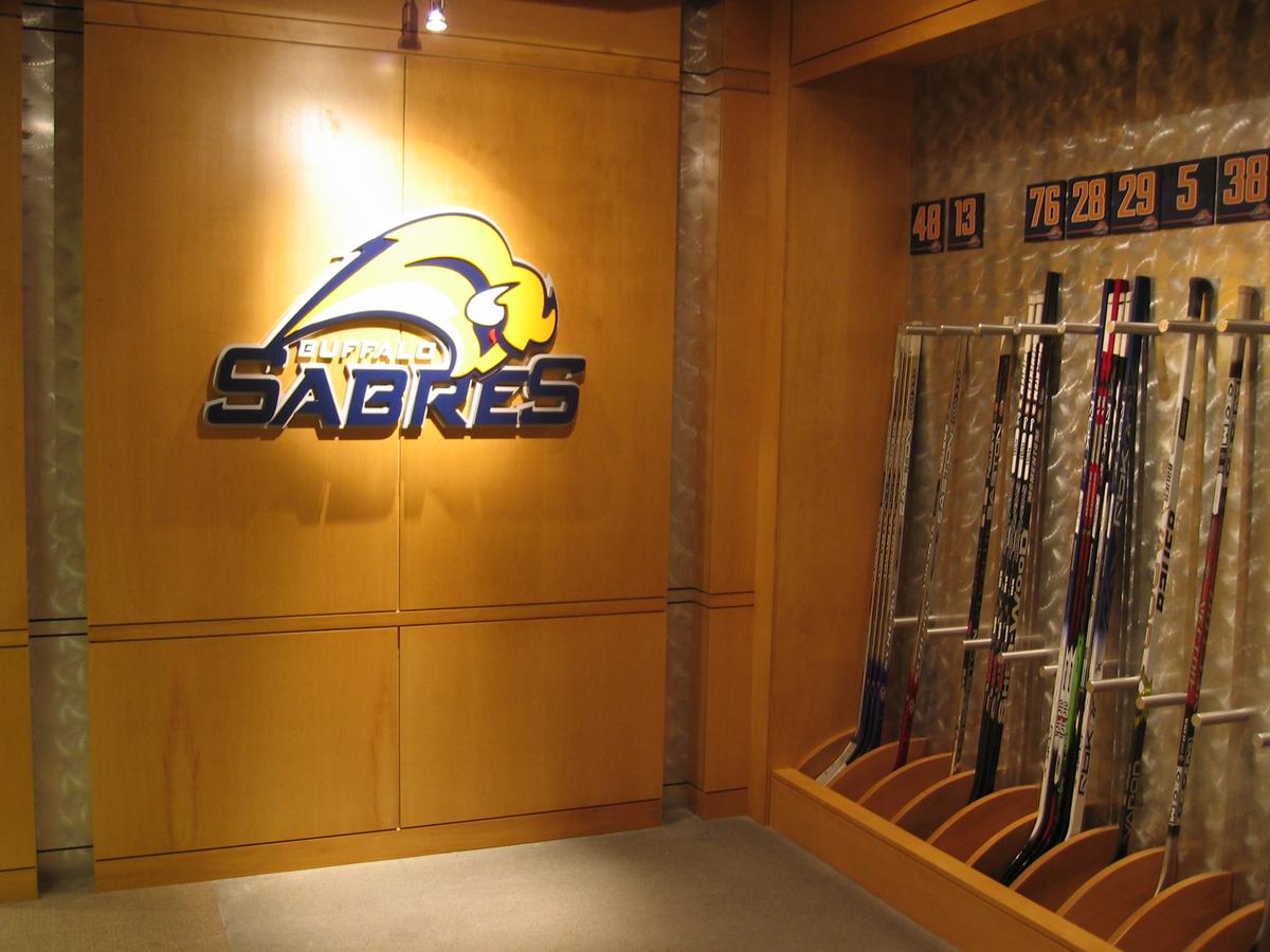 Buffalo Sabres' dressing room.
