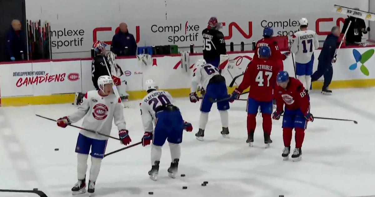 Montreal Canadiens' practice. 