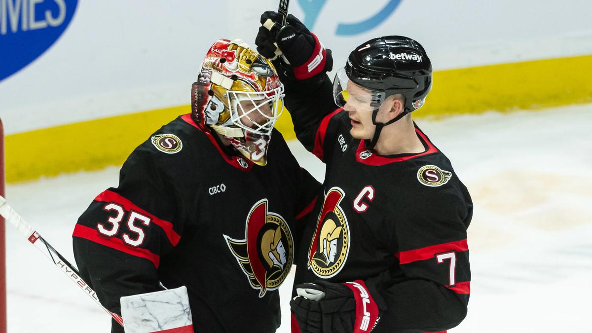 Linus Ullmark and Brady Tkachuk