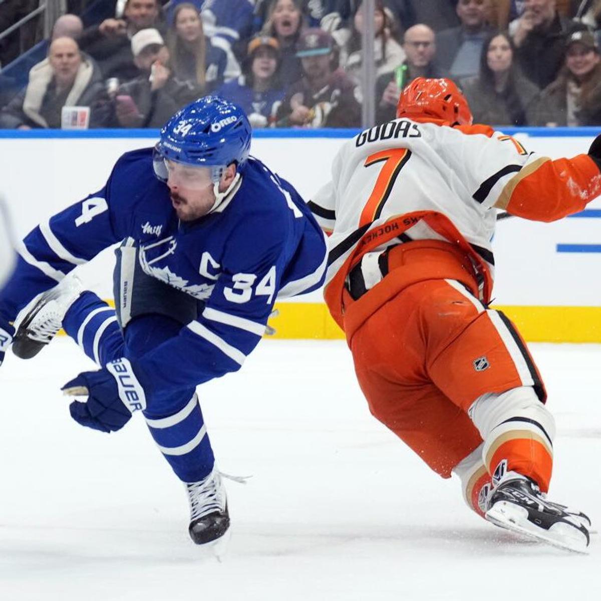 Radko Gudas and Auston Matthews