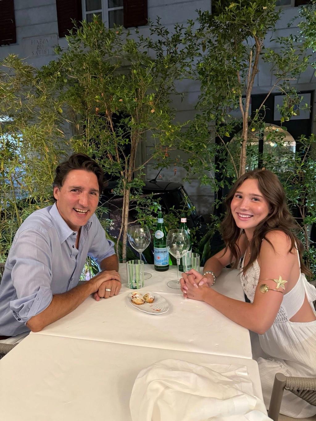 Justin Trudeau et sa fille