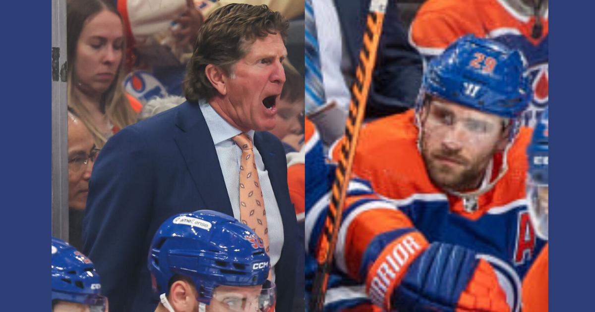 Mike Babcock and Leon Draisaitl. 