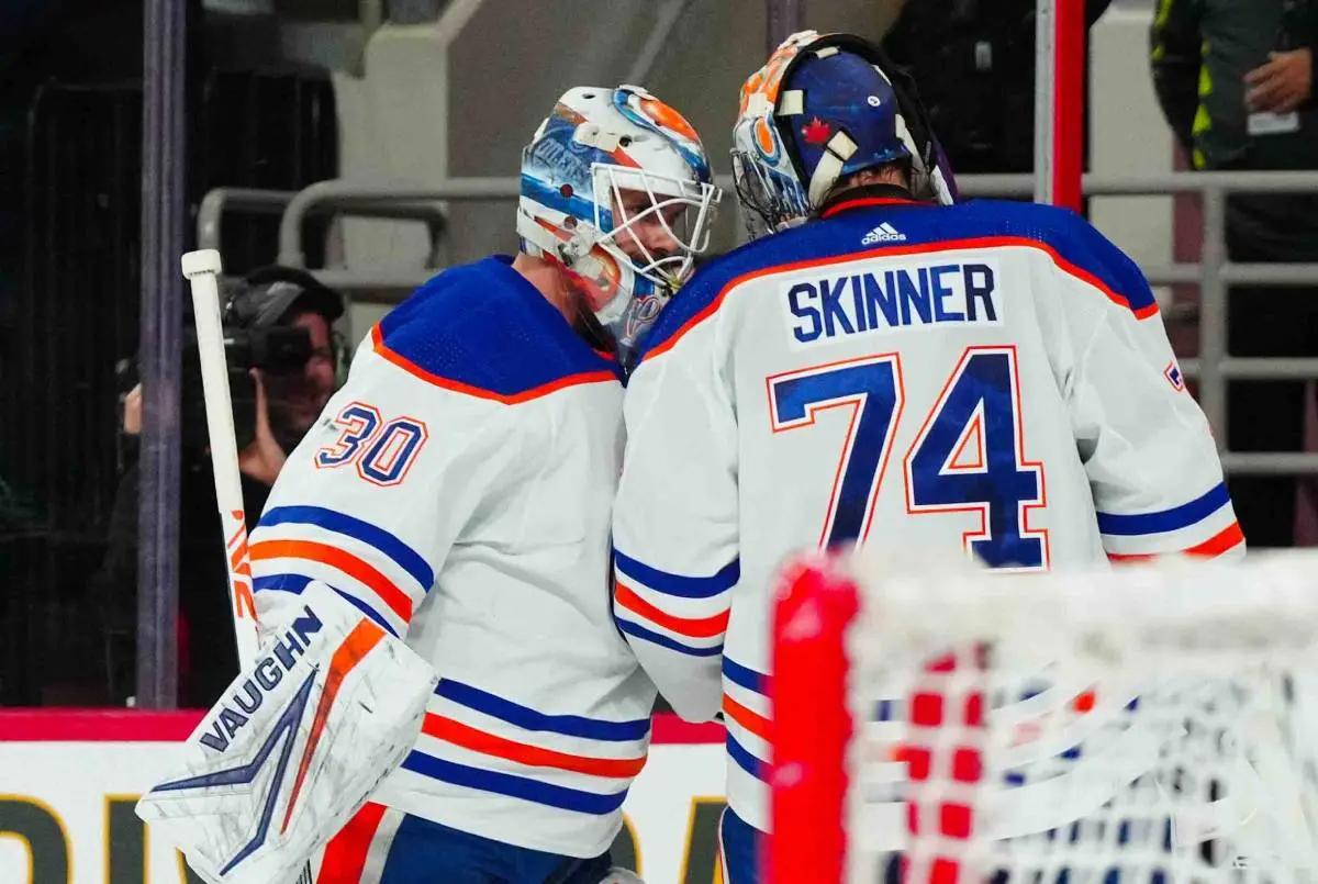 Calvin Pickard and Stuart Skinner 