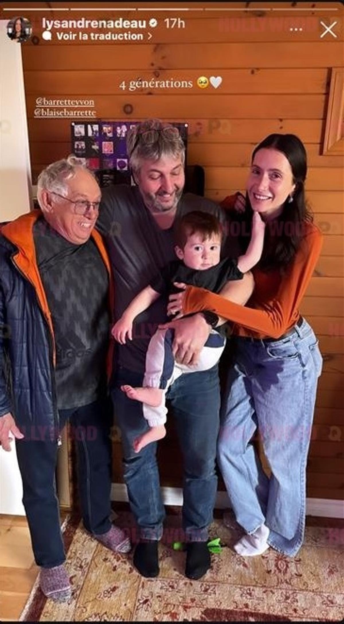 Lysandre Nadeau et sa famille