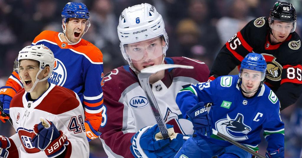Makar, Hutson, Bouchard, Sanderson et Hughes