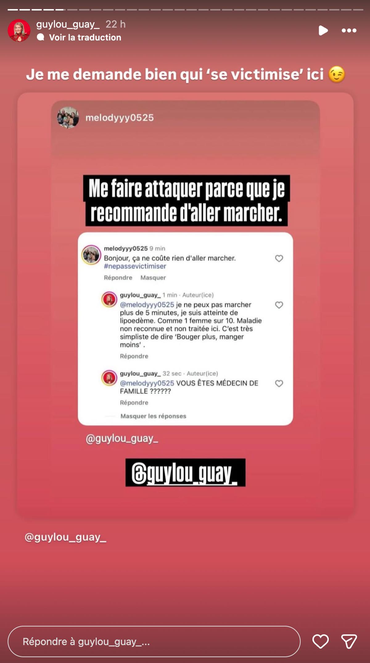 Guylaine Guay expose une médecin de famille