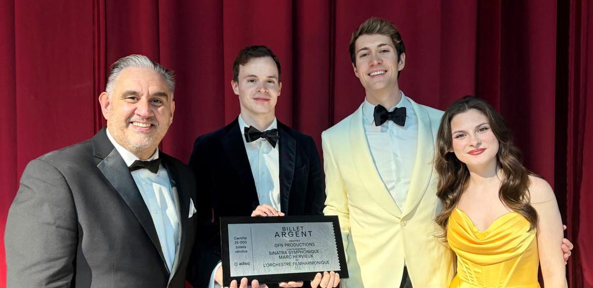 Marc Hervieux, Francis Choinière, Sam Champagne et Mia Tinayre