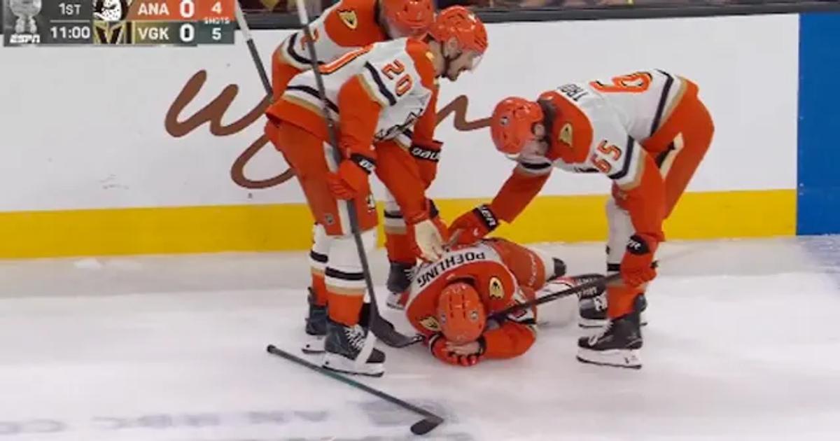 Hit on Ryan Poehling.