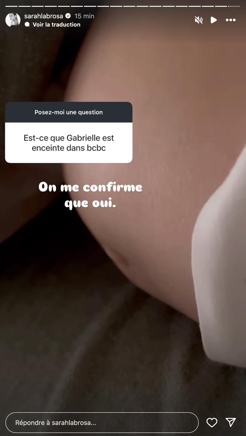 Sarah-Jeanne Labrosse enceinte de son troisième enfant