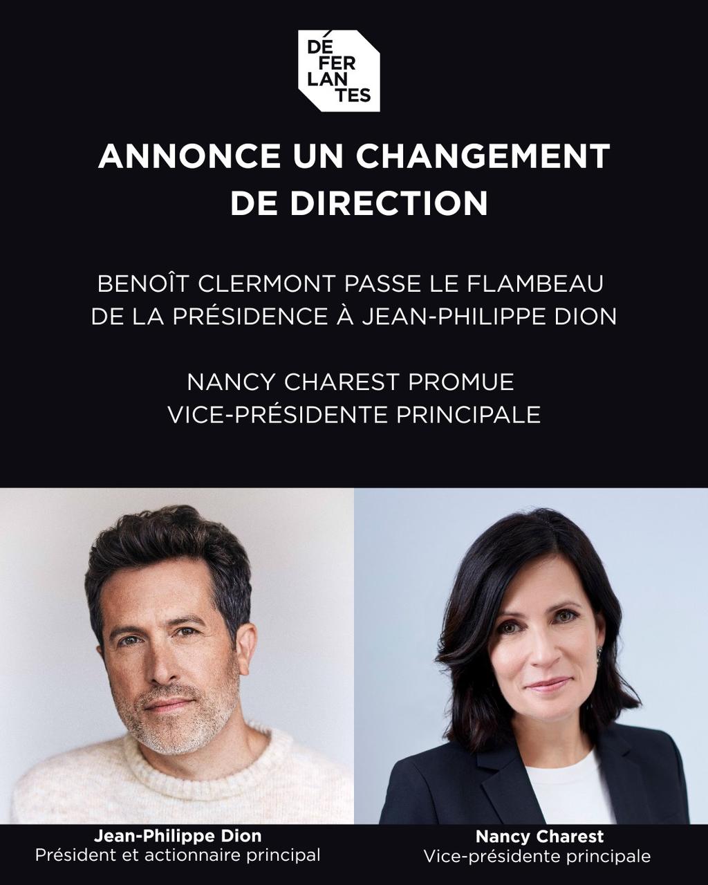 Changement de direction chez Productions Déferlantes