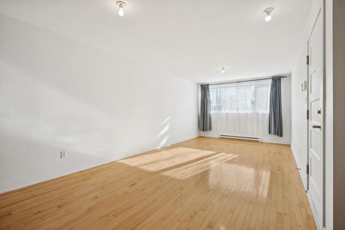 Salon lumineux avec accents de bois