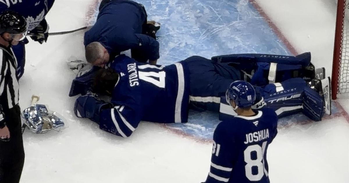 Anthony Stolarz in pain. 