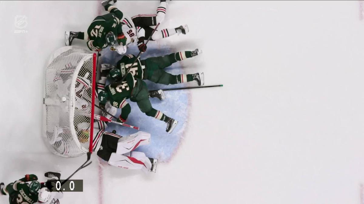 Ending to Wild-Blackhawks game.