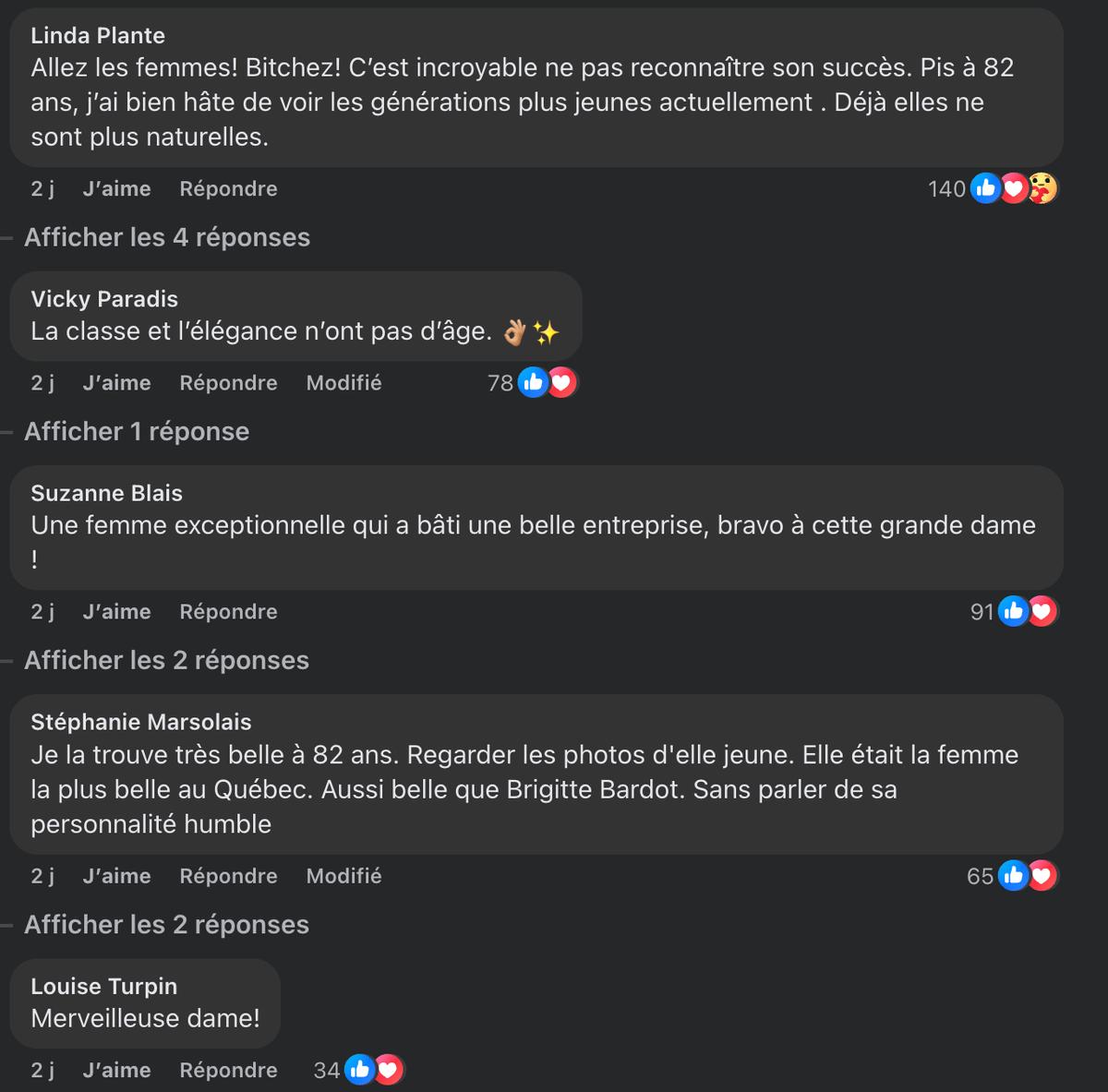 Commetiares Facebook