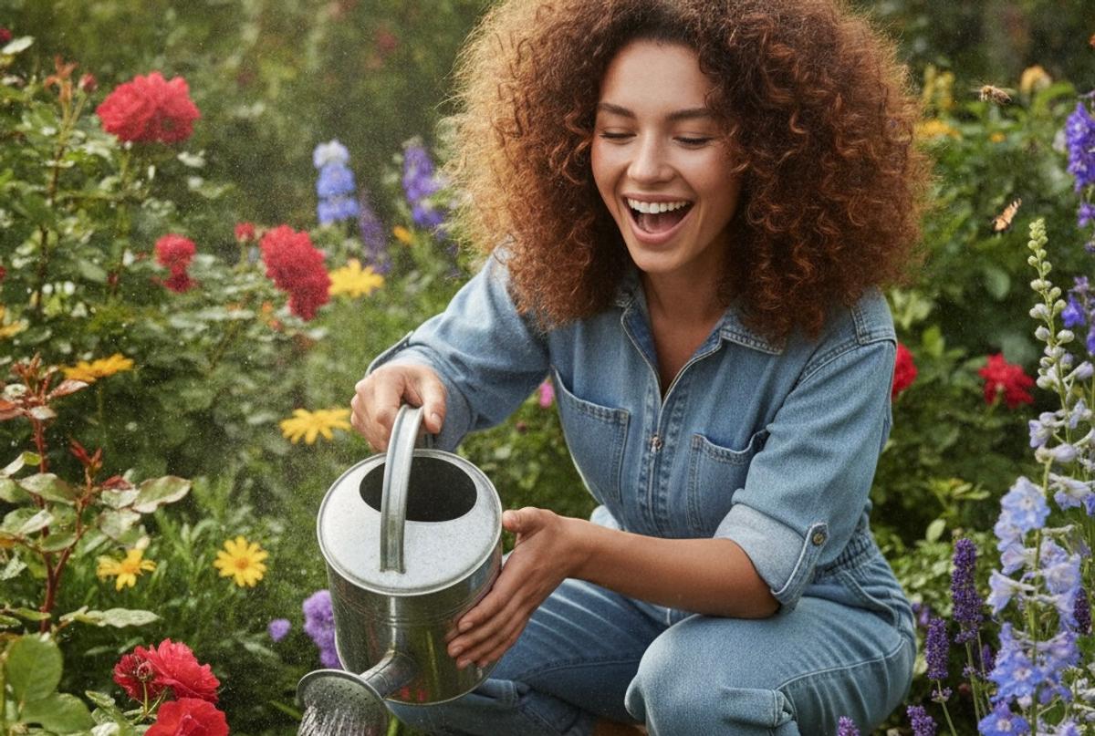 Femme jardin