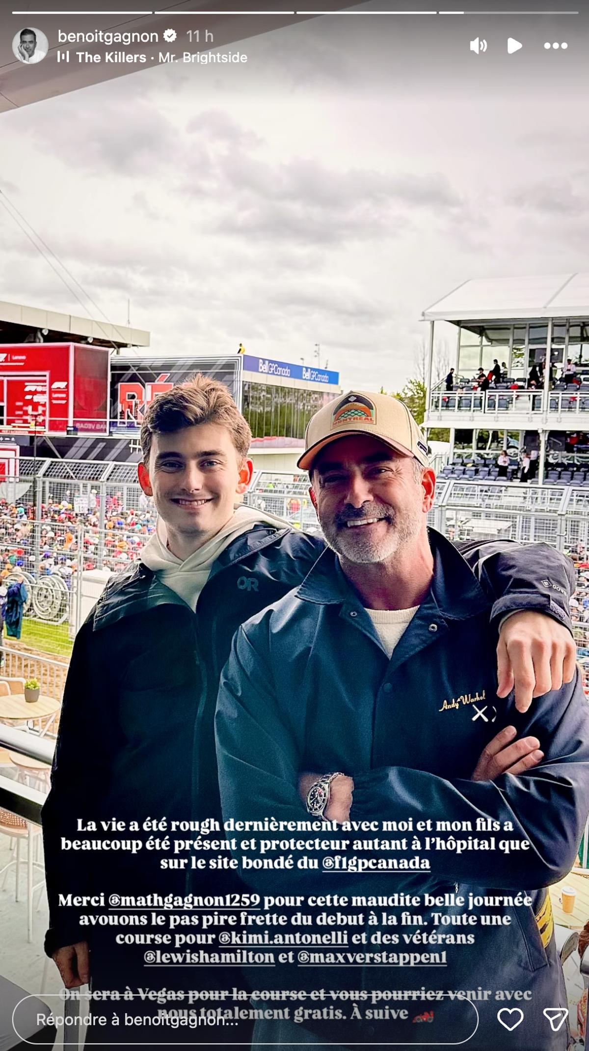 Benoît Gagnon avec son fils Mathieu