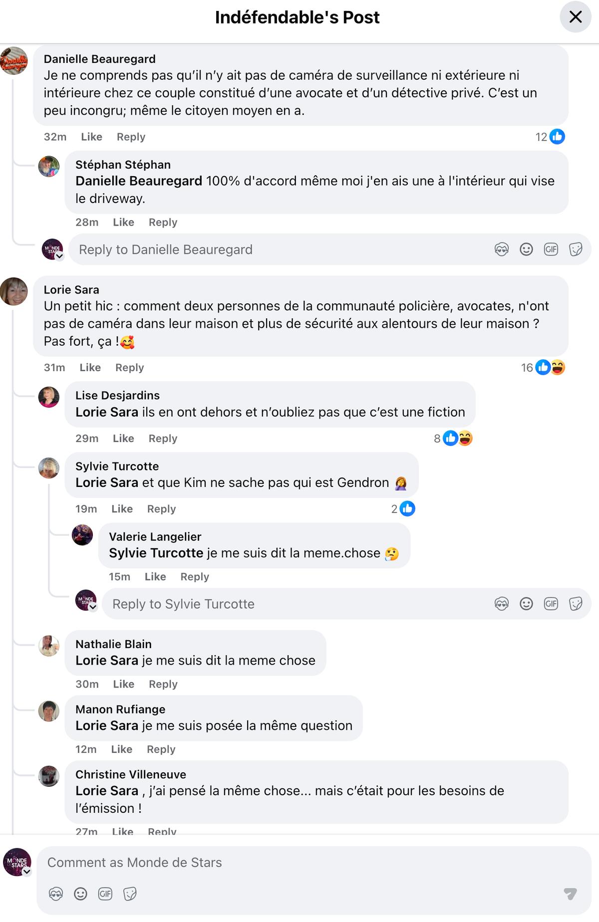 Commentaires sur Indéfendable