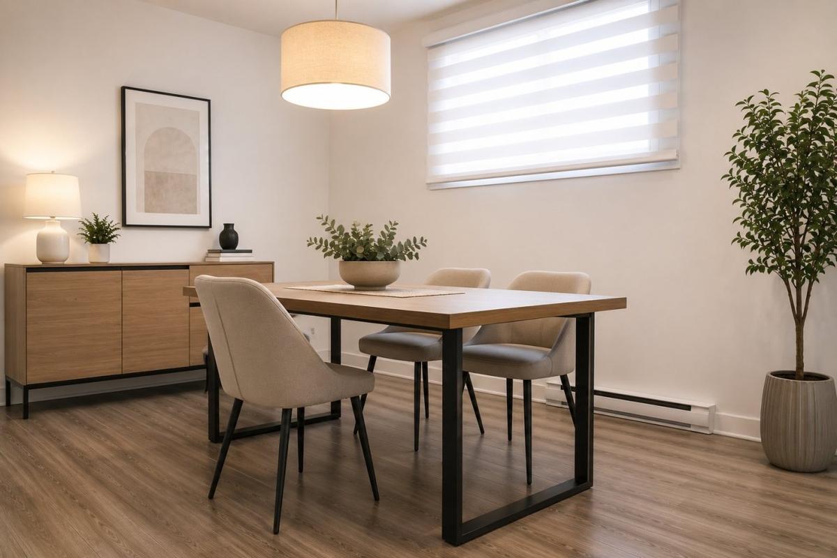 Salle à manger ouverte sur le salon