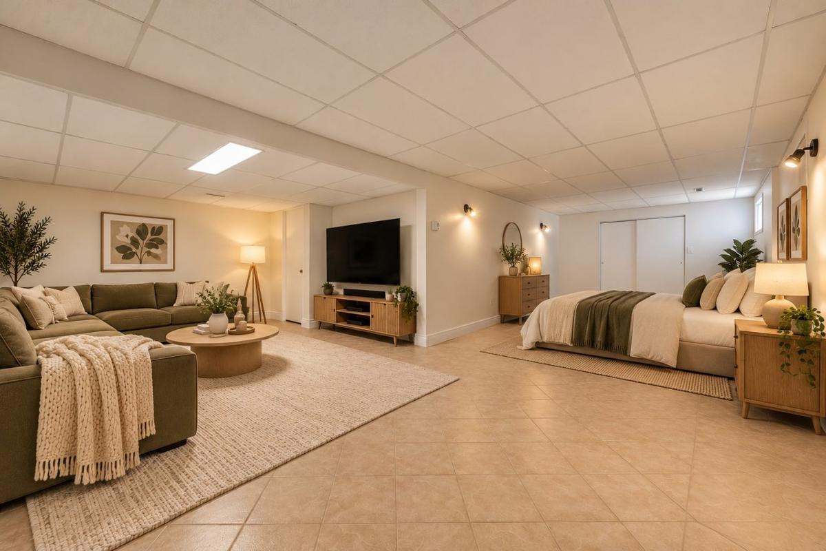 La salle familiale au sous-sol